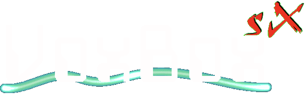VoxBox sX logo: the VoxBox wordmark with the red sX mark